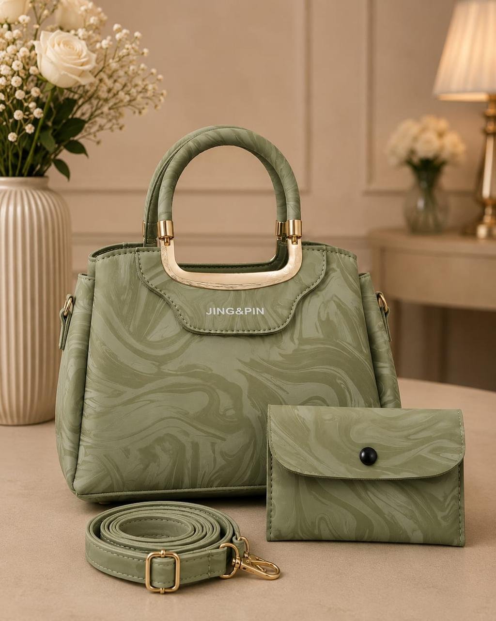 Crossbody Bag for Girls – 2 Piece Set with Long Strap